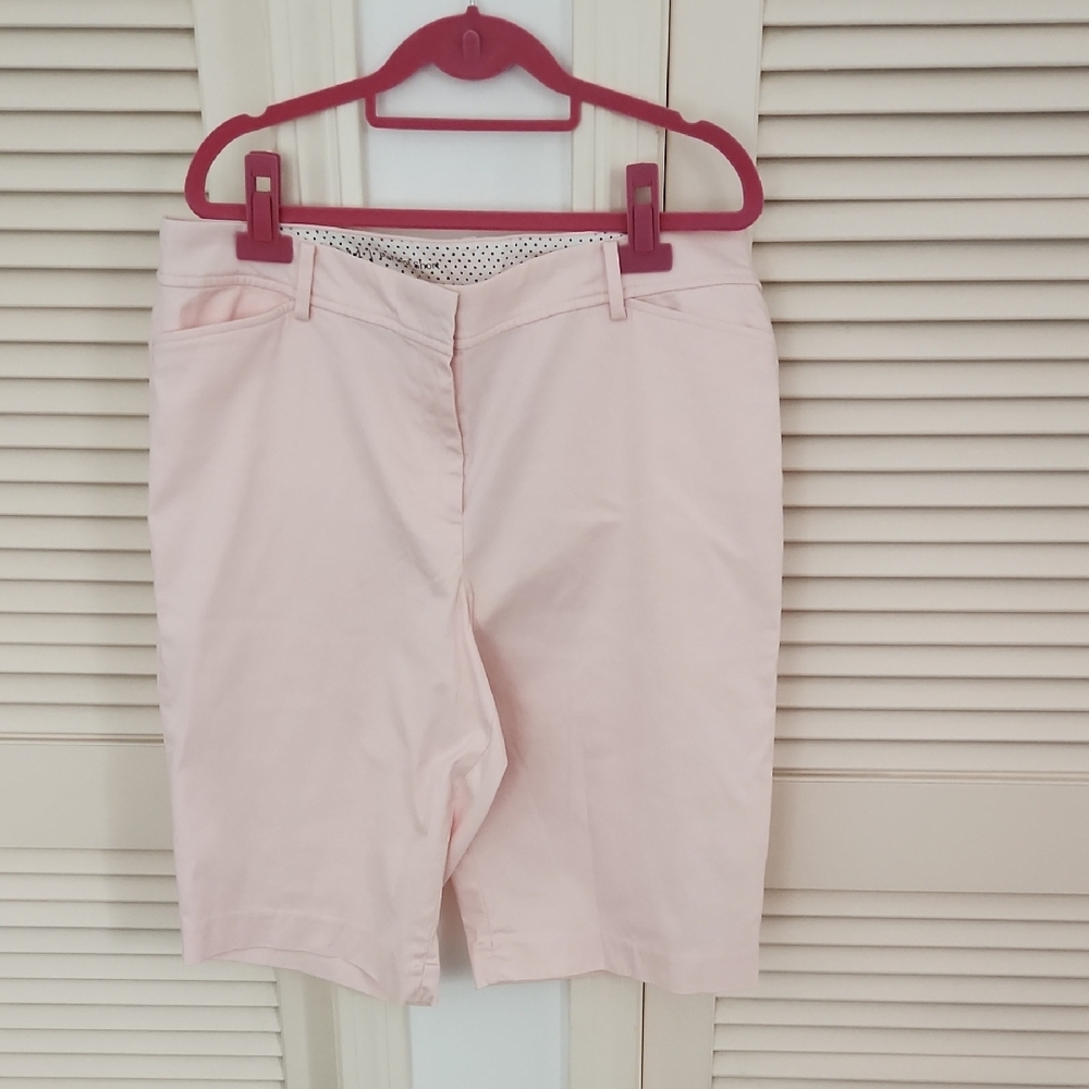 Talbots Pink Bermuda Shorts Tailored Cotton Blend